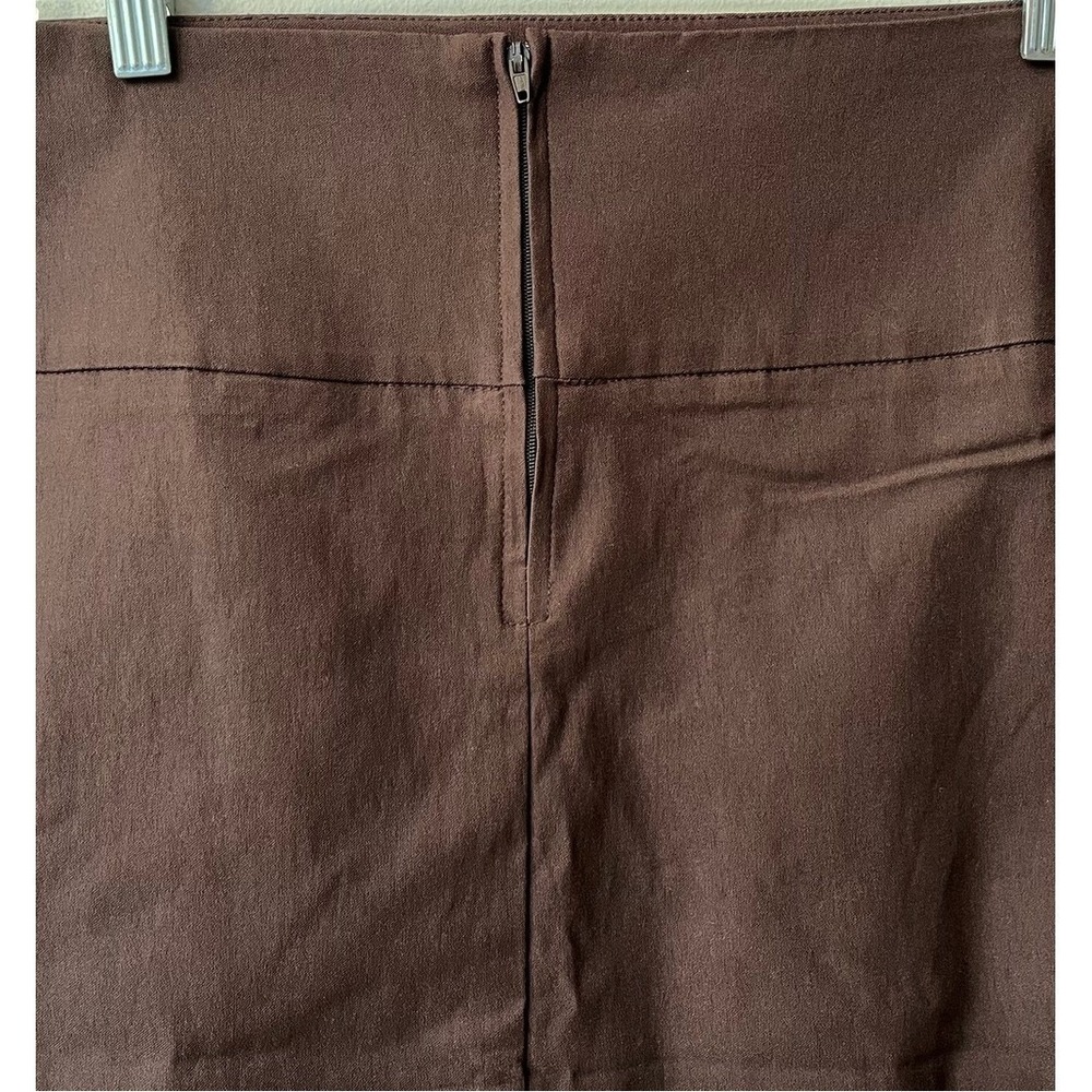 COLOR SWATCH Straight Pencil Stretch Skirt USA Made Womens Large Brown NWT - Picture 5 of 9